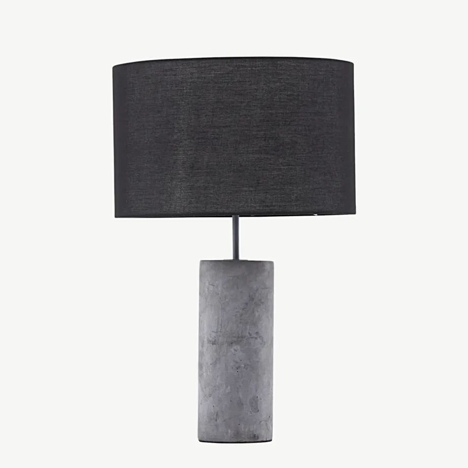 Betoonist laualamp musta varjuga Nancy, 63 cm, 17036-002 – 6