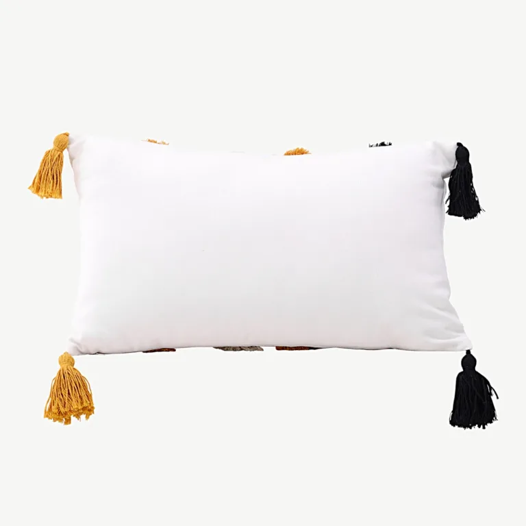 Dekoratiivpadjakatte Melina, tuftitud mustriga, valge, 30×50 cm - 17043-501