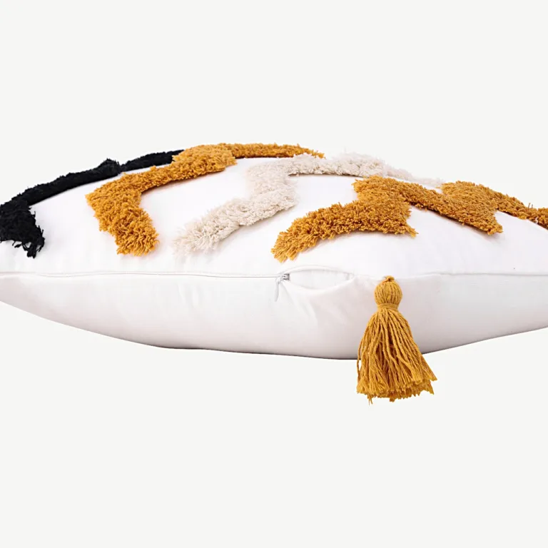 Dekoratiivpadjakatte Melina, tuftitud mustriga, valge, 30×50 cm - 17043-501