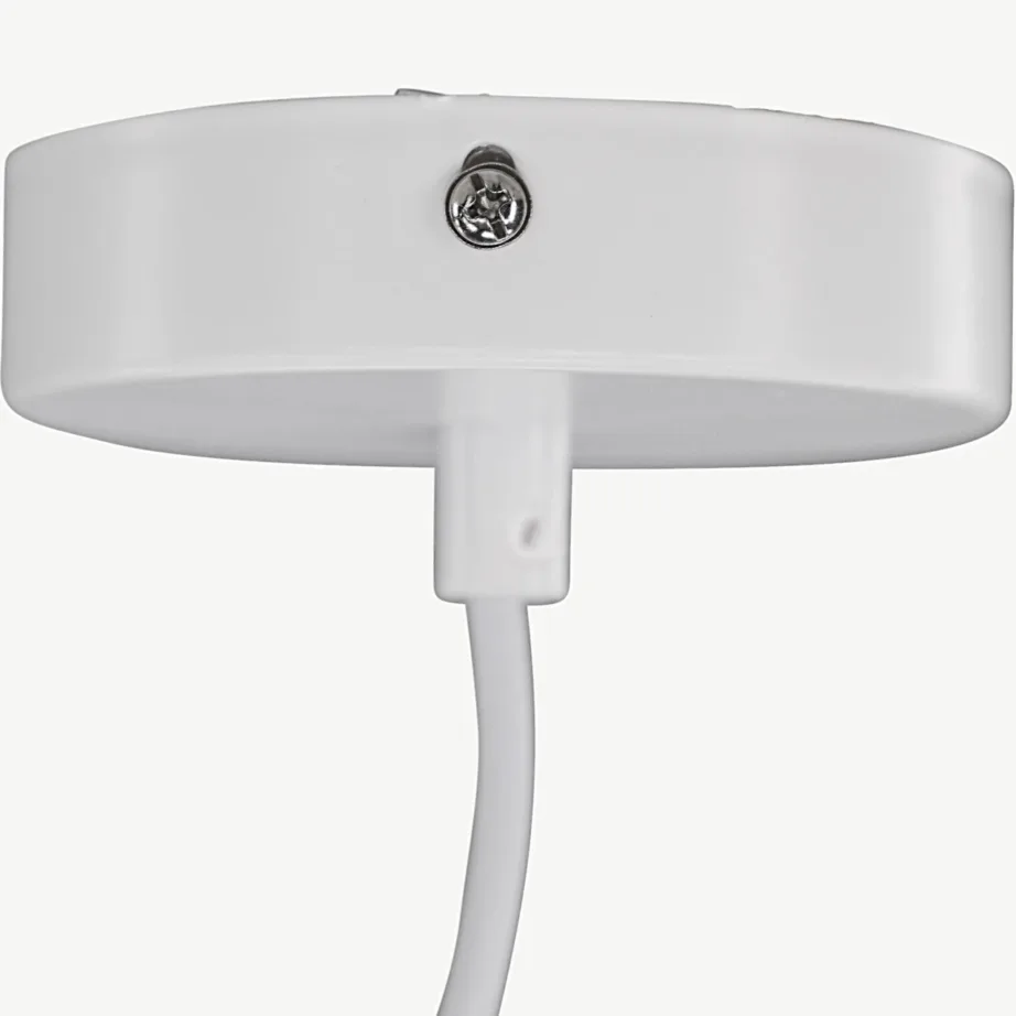 Valge kunstsulgede rippvalgusti Nicola, keskmine (Ø45 cm), 17058-001 – 2