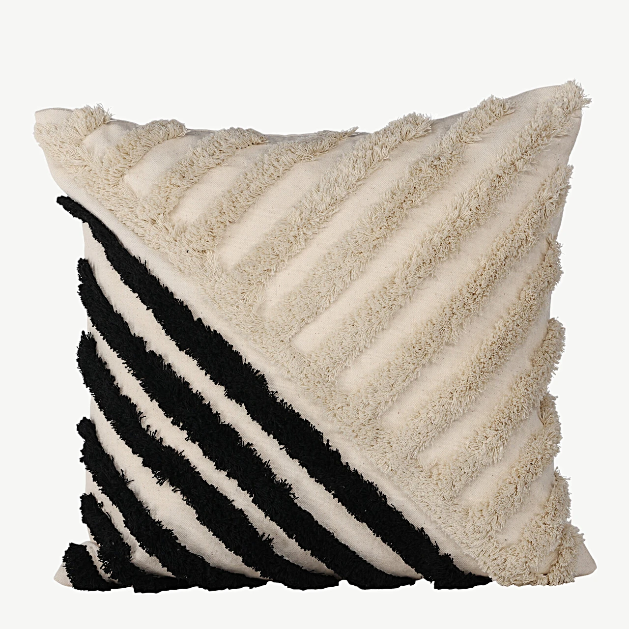 Zara dekoratiivpadjakatte must-valge tuftitud muster, 45 × 45 cm, polüester - 17062-500