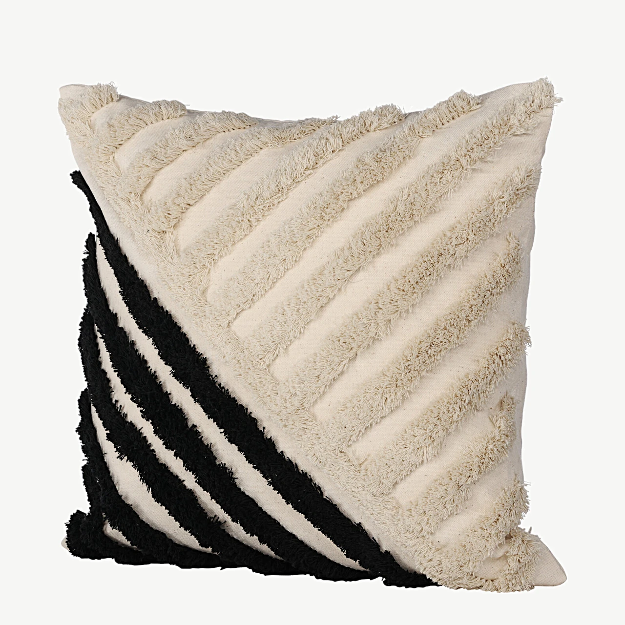 Zara dekoratiivpadjakatte must-valge tuftitud muster, 45 × 45 cm, polüester - 17062-500