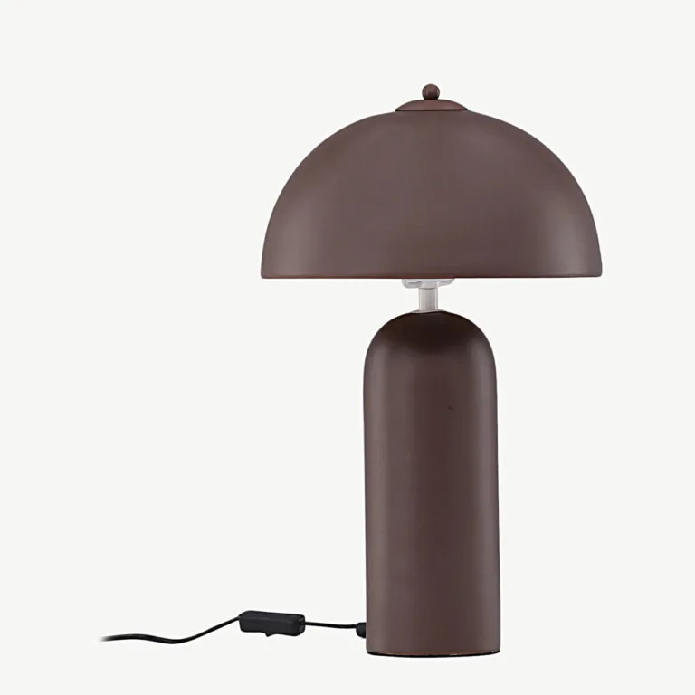 Pruunikas ümara kujuga spraystone laualamp Corello, H45 cm - 17063-003