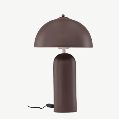 Pruunikas ümara kujuga spraystone laualamp Corello, H45 cm - 17063-003