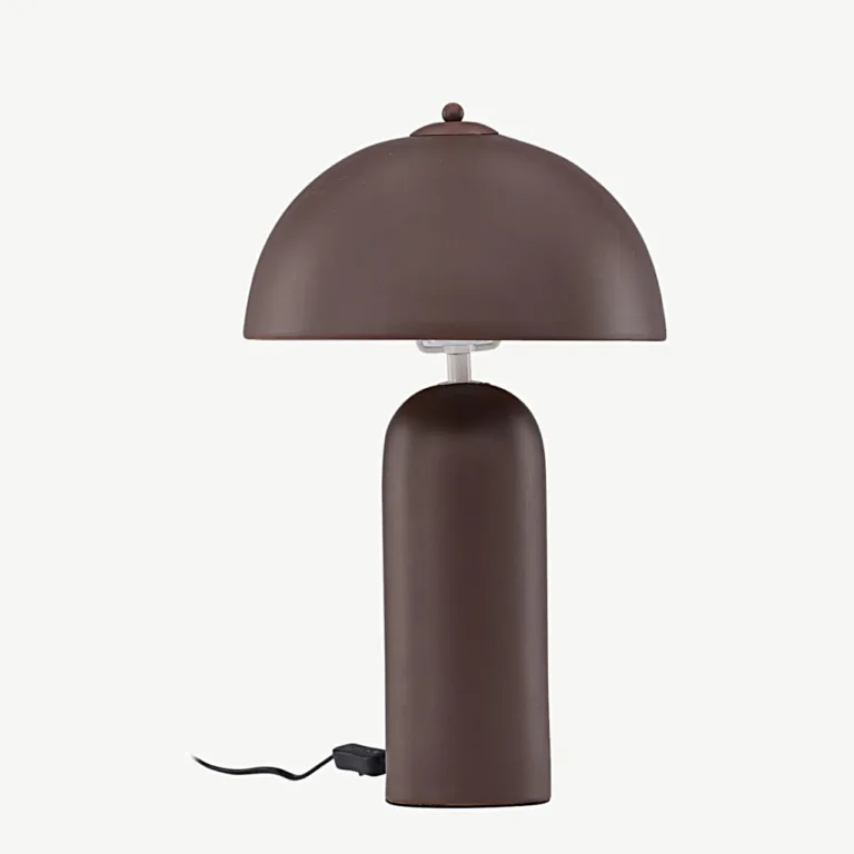 Pruunikas ümara kujuga spraystone laualamp Corello, H45 cm - 17063-003