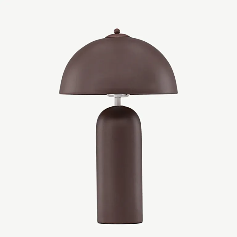 Pruunikas ümara kujuga spraystone laualamp Corello, H45 cm - 17063-003
