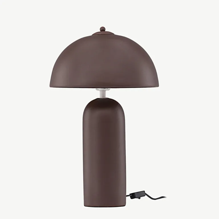 Pruunikas ümara kujuga spraystone laualamp Corello, H45 cm - 17063-003