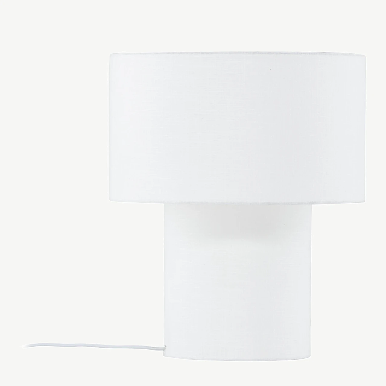 Beežist linakangast minimalistlik laualamp Globia, kõrgus 40 cm - 17065-006