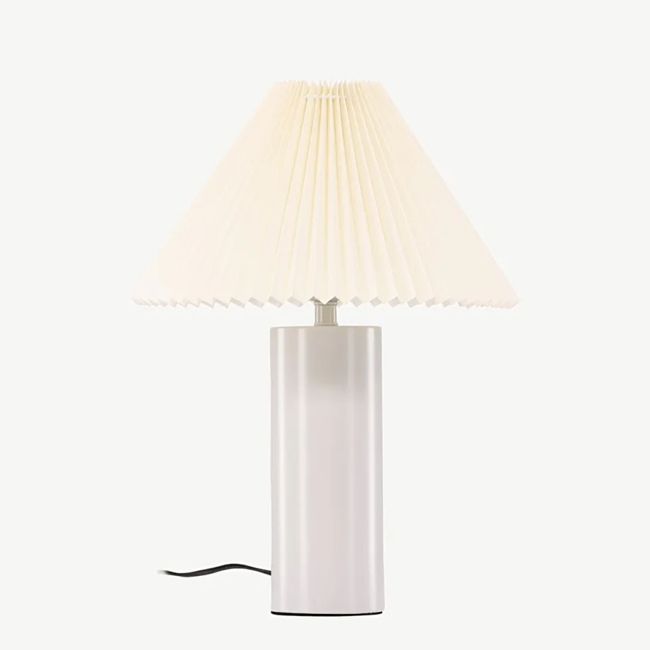 Helehall volditud lambivarjuga laualamp Largin, 45 cm (raud, PVC/paber), 17067-006 – 3