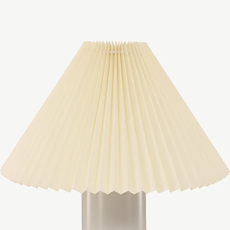 Helehall volditud lambivarjuga laualamp Largin, 45 cm (raud, PVC/paber) - 17067-006