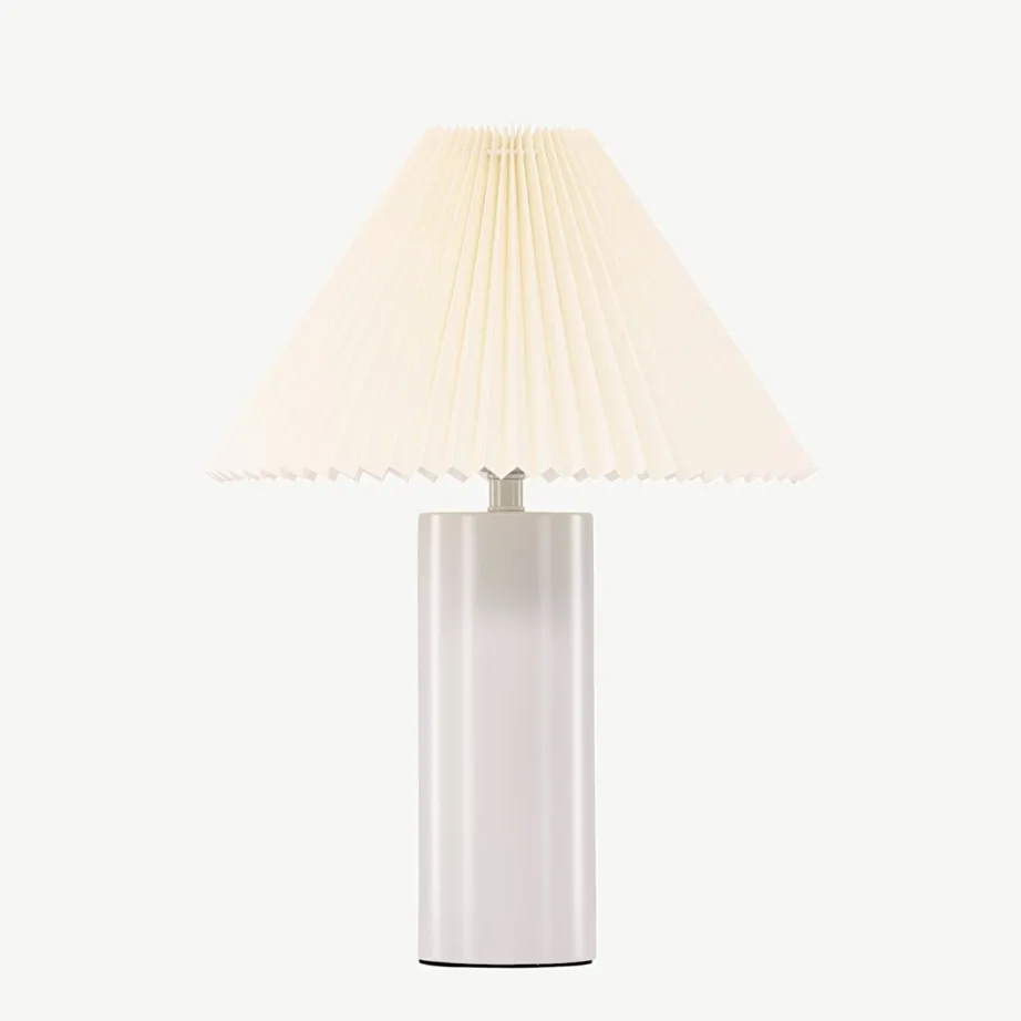 Helehall volditud lambivarjuga laualamp Largin, 45 cm (raud, PVC/paber), 17067-006 – 6