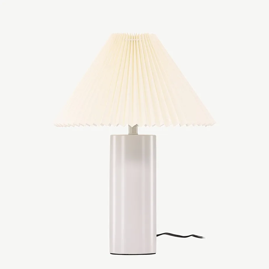Helehall volditud lambivarjuga laualamp Largin, 45 cm (raud, PVC/paber), 17067-006 – 7