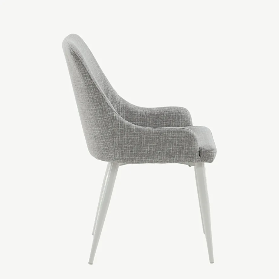 Helehall polsterdatud söögitool Plaza valgete terasjalgadega, 17700-005 – 2