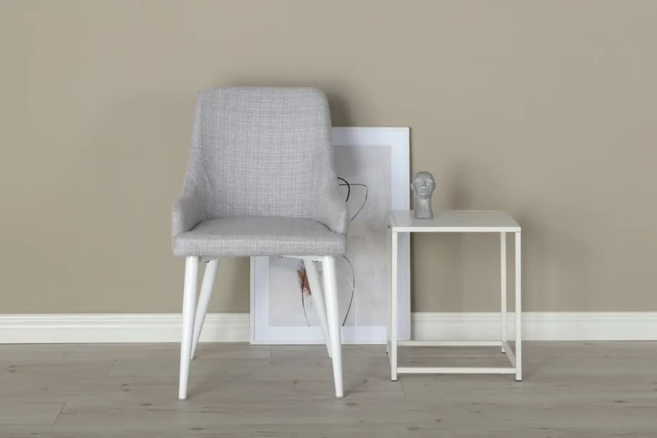 Helehall polsterdatud söögitool Plaza valgete terasjalgadega, 17700-005 – 8