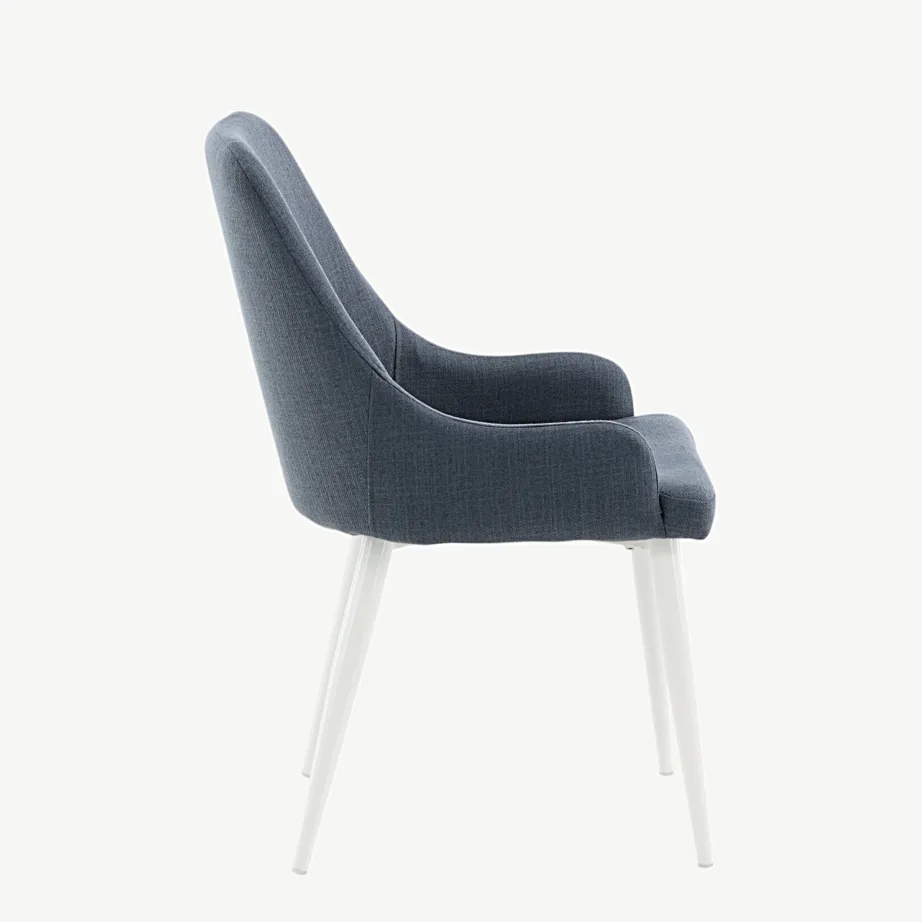 Plaza sinine söögitool valgete metalljalgadega, 17700-077 – 2