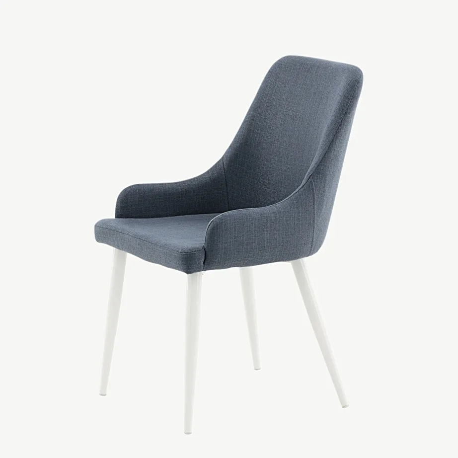 Plaza sinine söögitool valgete metalljalgadega, 17700-077 – 5