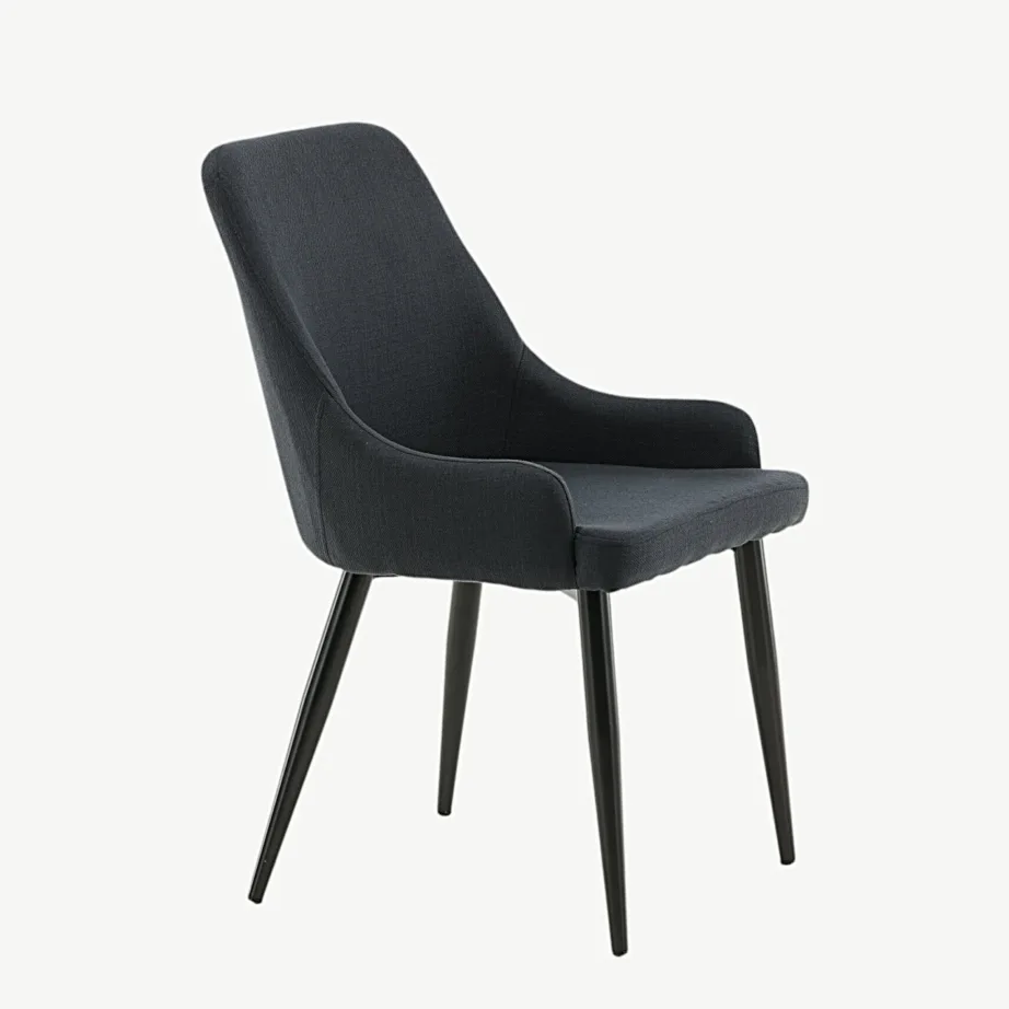 Must polsterdatud söögitool Plaza terasjalgadel (Venture Home), 17700-808 – 3