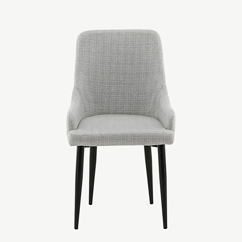 Helehall polsterdatud söögitool Plaza mustade metalljalgadega, 17700-885 – 4