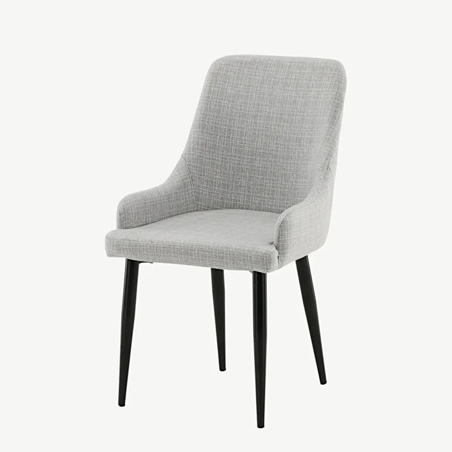 Helehall polsterdatud söögitool Plaza mustade metalljalgadega, 17700-885 – 5