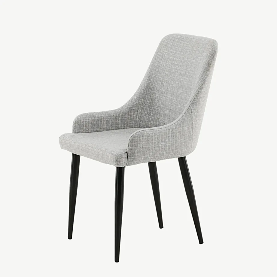 Helehall polsterdatud söögitool Plaza mustade metalljalgadega, 17700-885 – 6