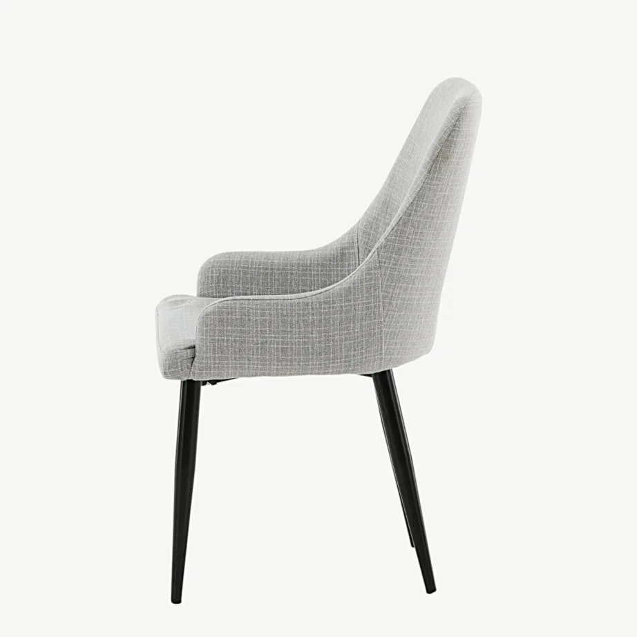 Helehall polsterdatud söögitool Plaza mustade metalljalgadega, 17700-885 – 7