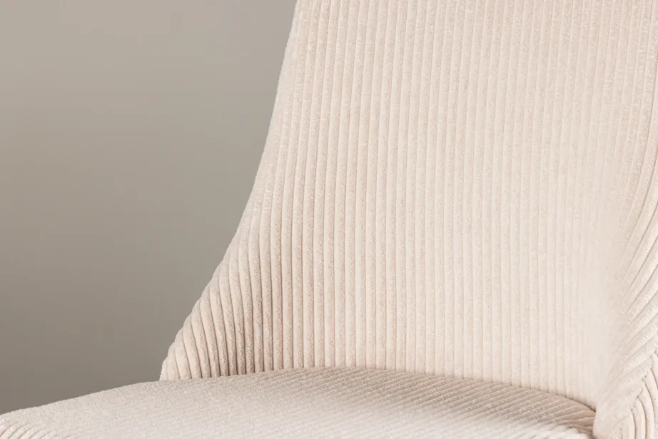 Beežist polüesterkordkangast söögitool Leone mustade terasjalgadega, 17701-102 – 11