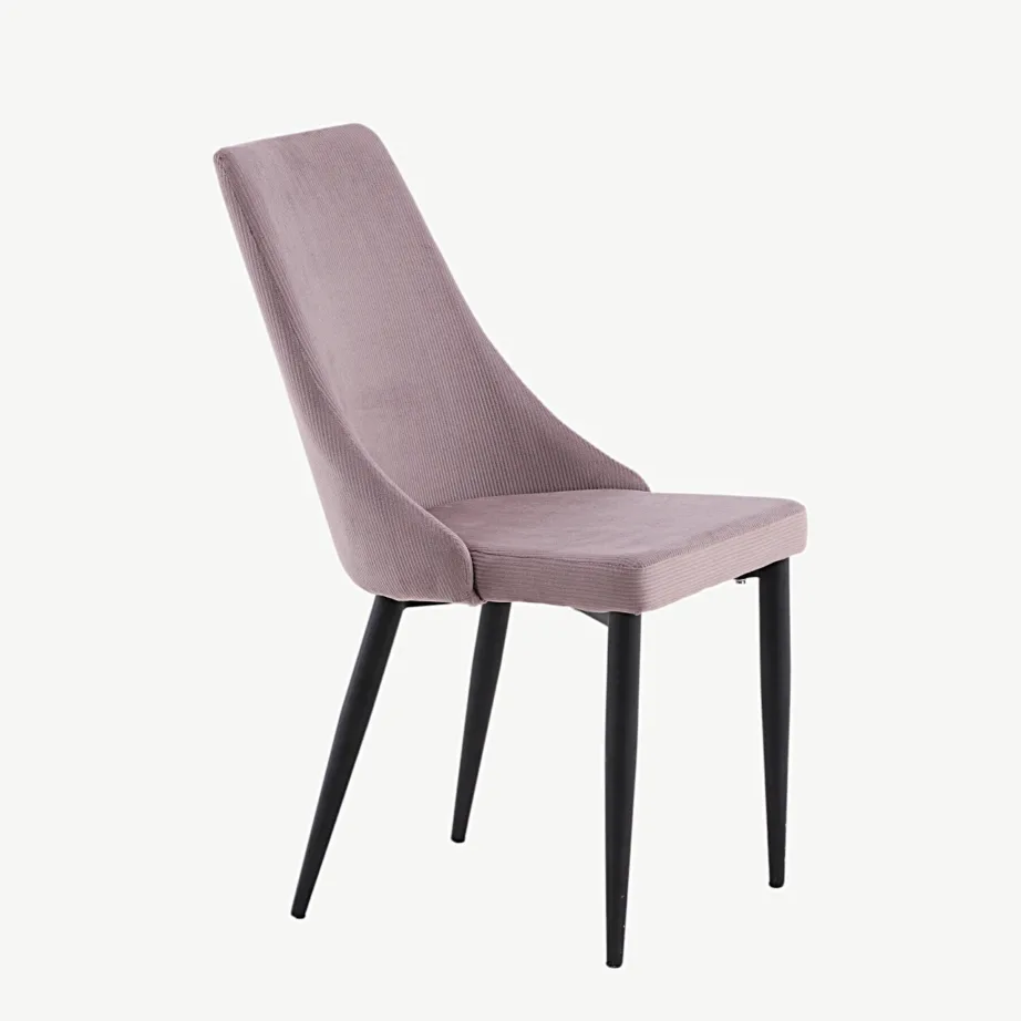 Tolmuroosa bukleekangaga söögitool Leone, mustade terasjalgadega, 17701-999 – 3