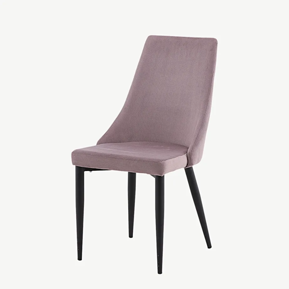 Tolmuroosa bukleekangaga söögitool Leone, mustade terasjalgadega, 17701-999 – 5