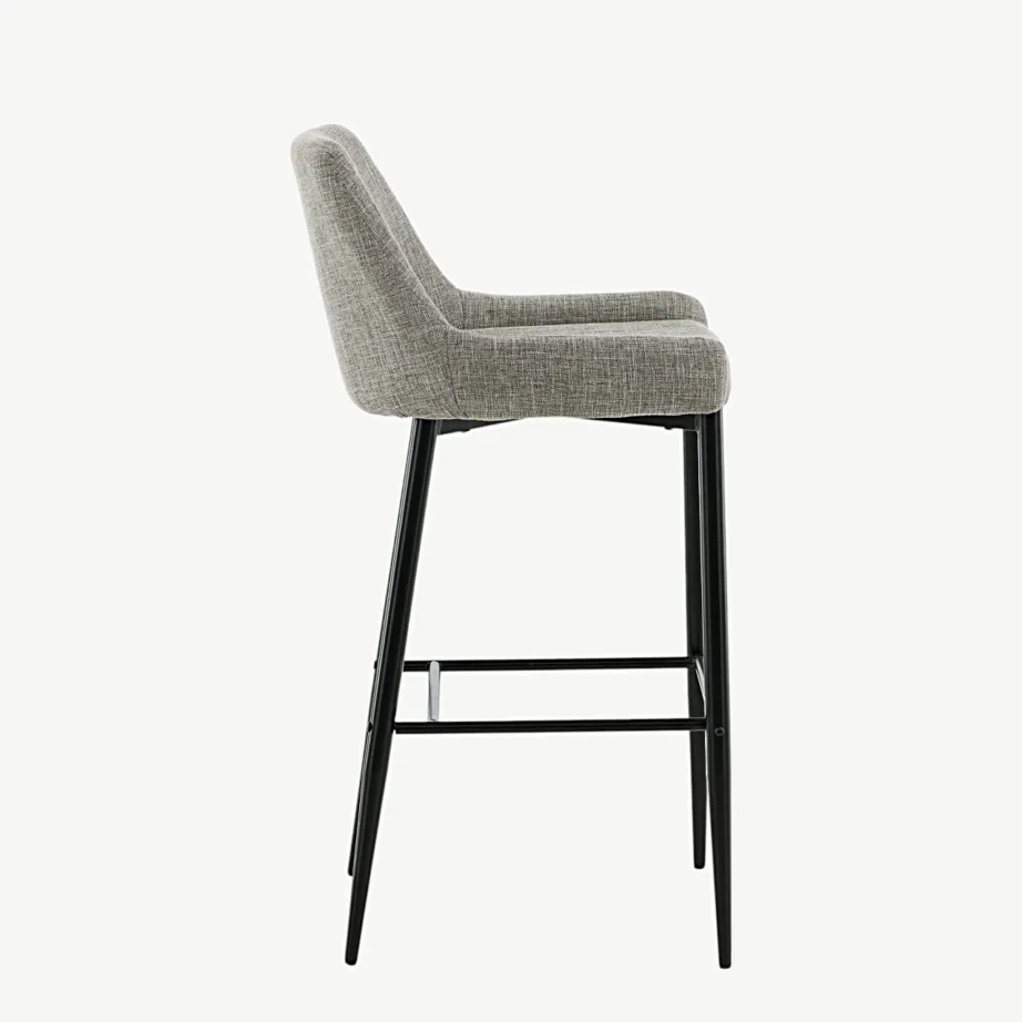 Beežist kangast Plaza baaritool mustade terasjalgadega, 17704-840 – 2