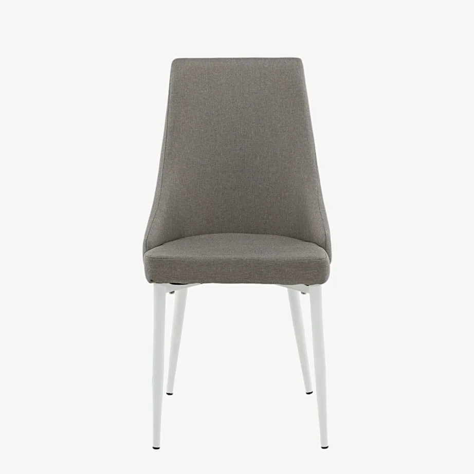 Leone söögitool halli polüesterkatte ja valgete terasjalgadega, 17705-990 – 4