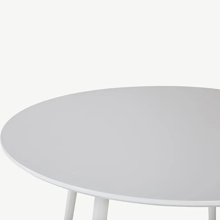 Valge ümmargune söögilaud Plaza, ø100 cm (MDF) - 17940-300