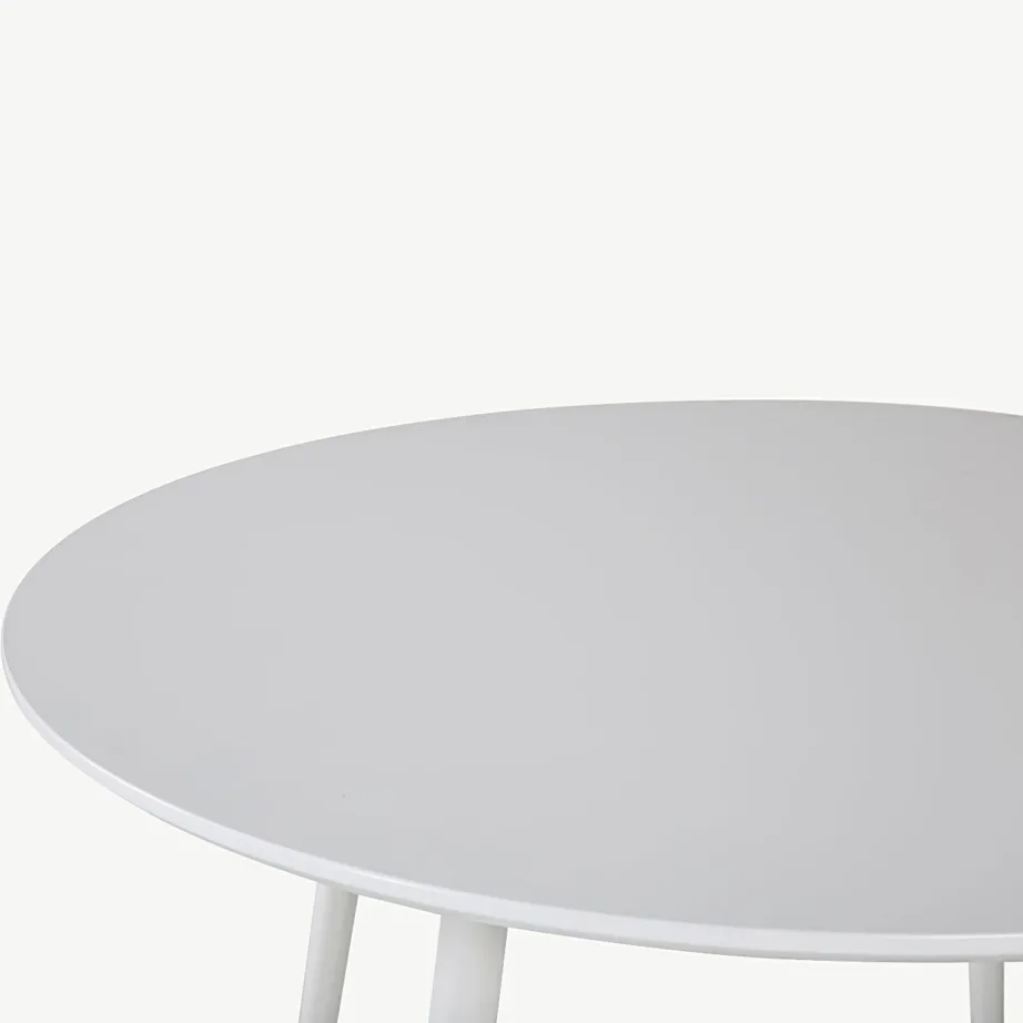 Valge ümmargune söögilaud Plaza, ø100 cm (MDF), 17940-300 – 3