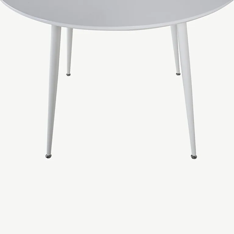 Valge ümmargune söögilaud Plaza, ø100 cm (MDF) - 17940-300