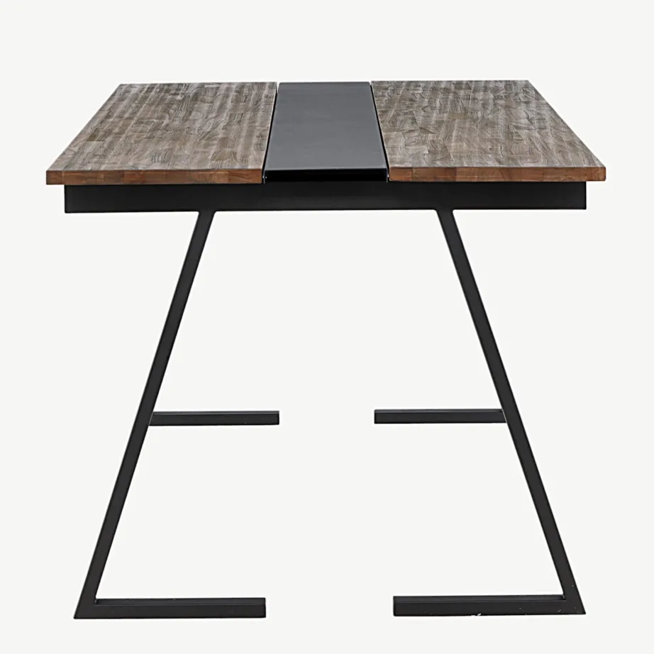 Jakarta tiigipuust söögilaud musta metallist detailiga, 200×90 cm, 18004-680 – 6