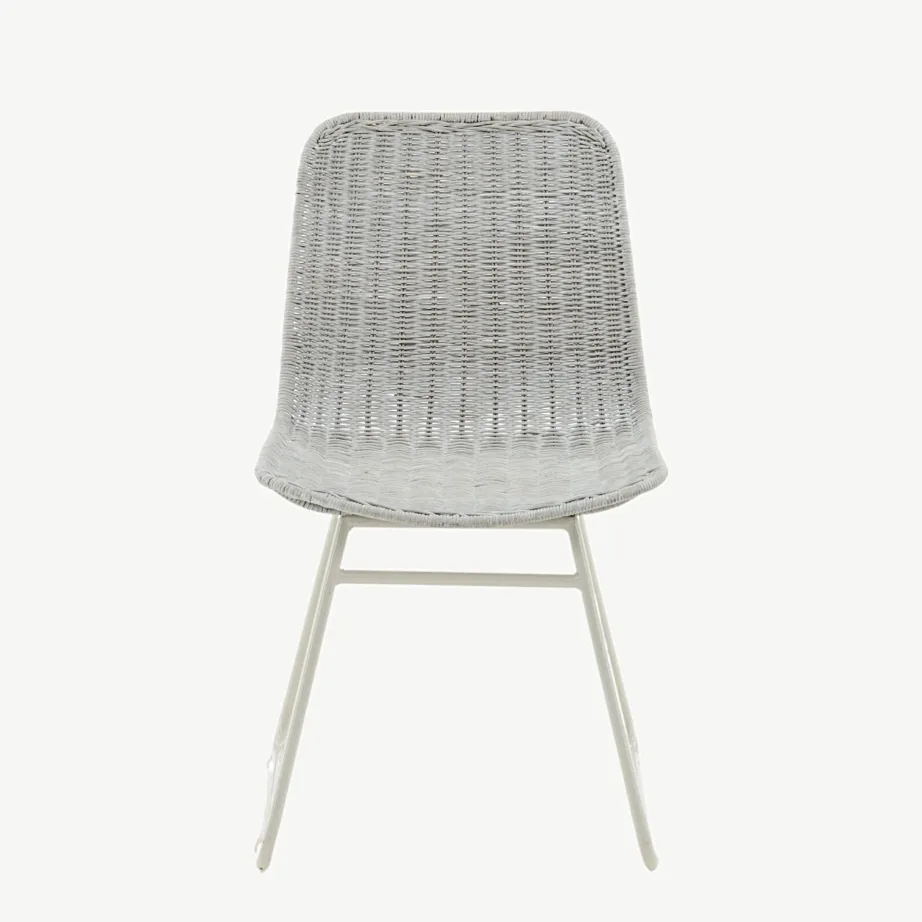 Cireboni valge rotangist söögitool valge terasraamiga, 18020-709 – 4