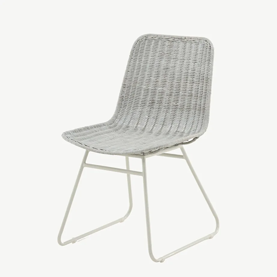 Cireboni valge rotangist söögitool valge terasraamiga, 18020-709 – 5