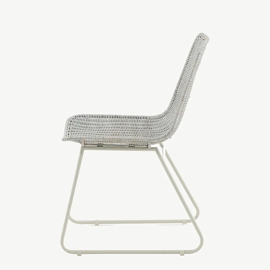 Cireboni valge rotangist söögitool valge terasraamiga, 18020-709 – 7