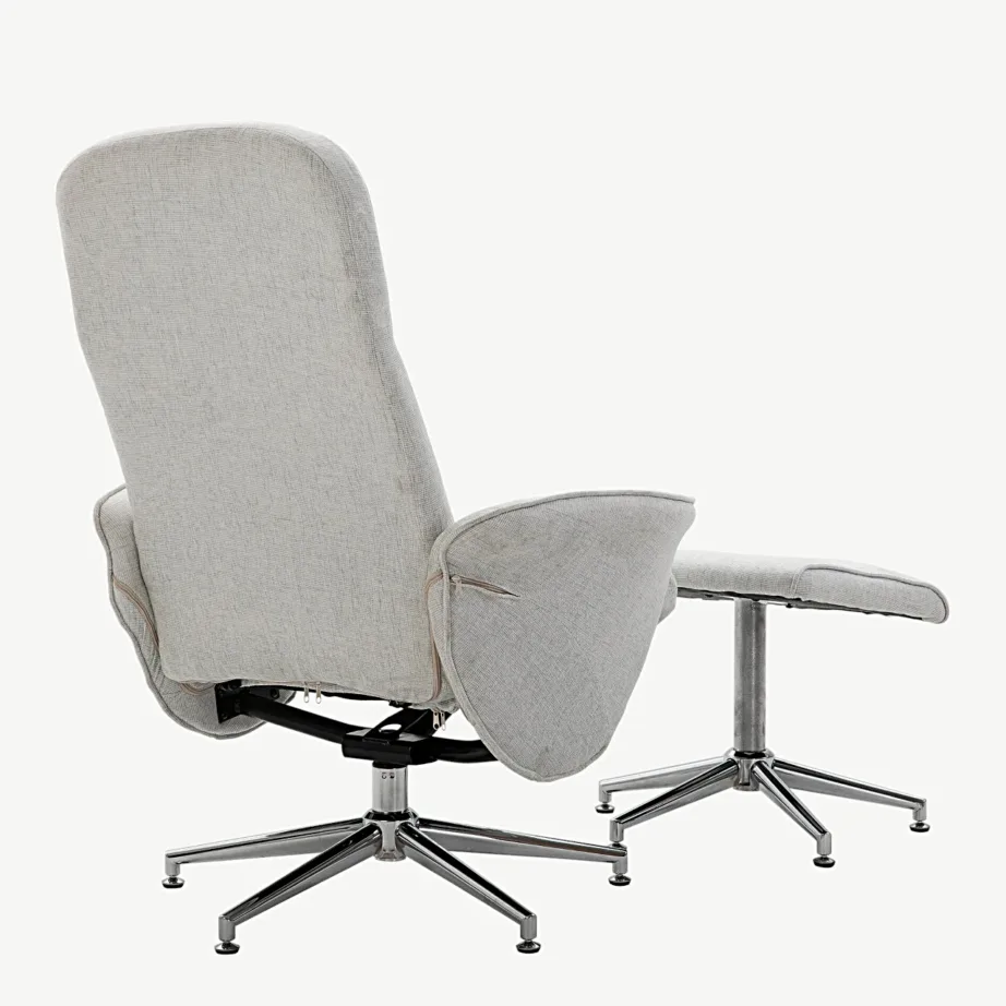 Reguleeritav tugitool tumbaga ja kroomitud jalgadega Rolf, hallikasbeež polüester, 18028-755 – 5