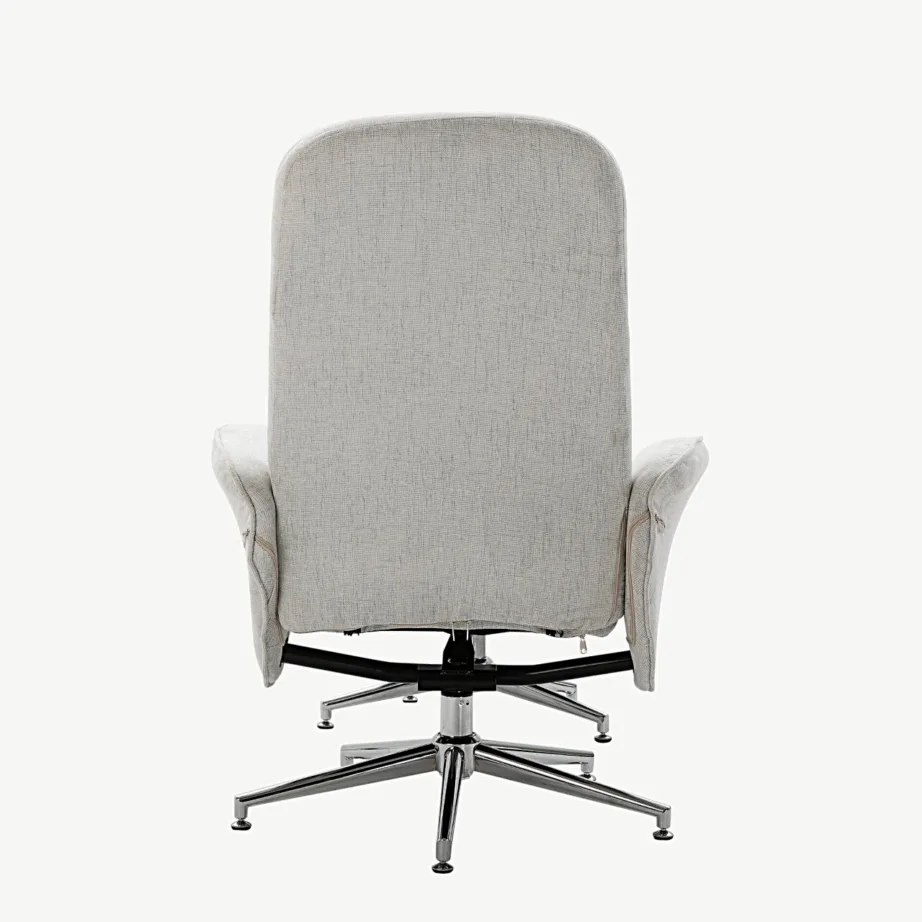 Reguleeritav tugitool tumbaga ja kroomitud jalgadega Rolf, hallikasbeež polüester, 18028-755 – 6