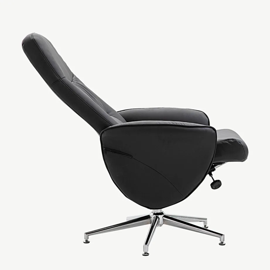 Reguleeritav must puhketool tumbaga Rolf, tehisnahast, kroomitud jalgadega, 18028-788 – 5