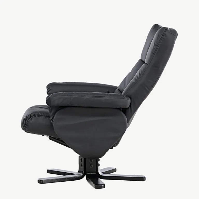 Reguleeritav must PU-kunstnahast recliner-tugitool Sven jalatoega - 18029-788