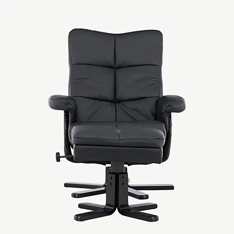 Reguleeritav must PU-kunstnahast recliner-tugitool Sven jalatoega - 18029-788