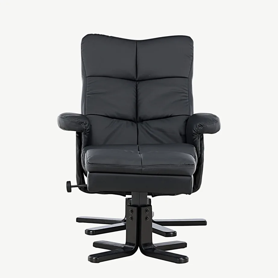 Reguleeritav must PU-kunstnahast recliner-tugitool Sven jalatoega, 18029-788 – 7