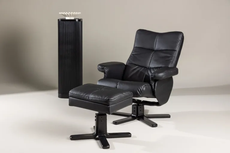 Reguleeritav must PU-kunstnahast recliner-tugitool Sven jalatoega - 18029-788