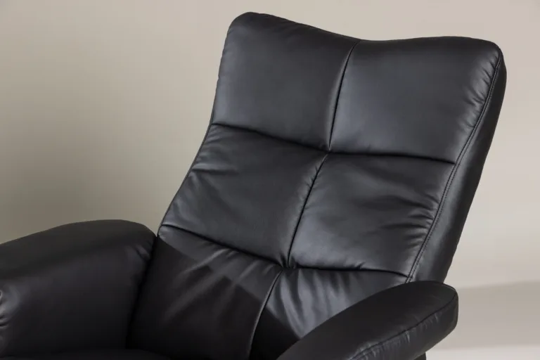 Reguleeritav must PU-kunstnahast recliner-tugitool Sven jalatoega - 18029-788