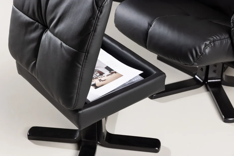 Reguleeritav must PU-kunstnahast recliner-tugitool Sven jalatoega, 18029-788 – 10