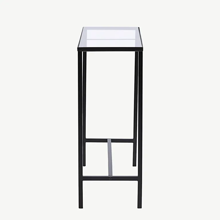 Dipp klaasist abilaud musta terasraamiga (100 × 30 cm) - 18032-111