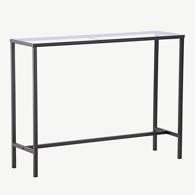 Dipp klaasist abilaud musta terasraamiga (100 × 30 cm) - 18032-111