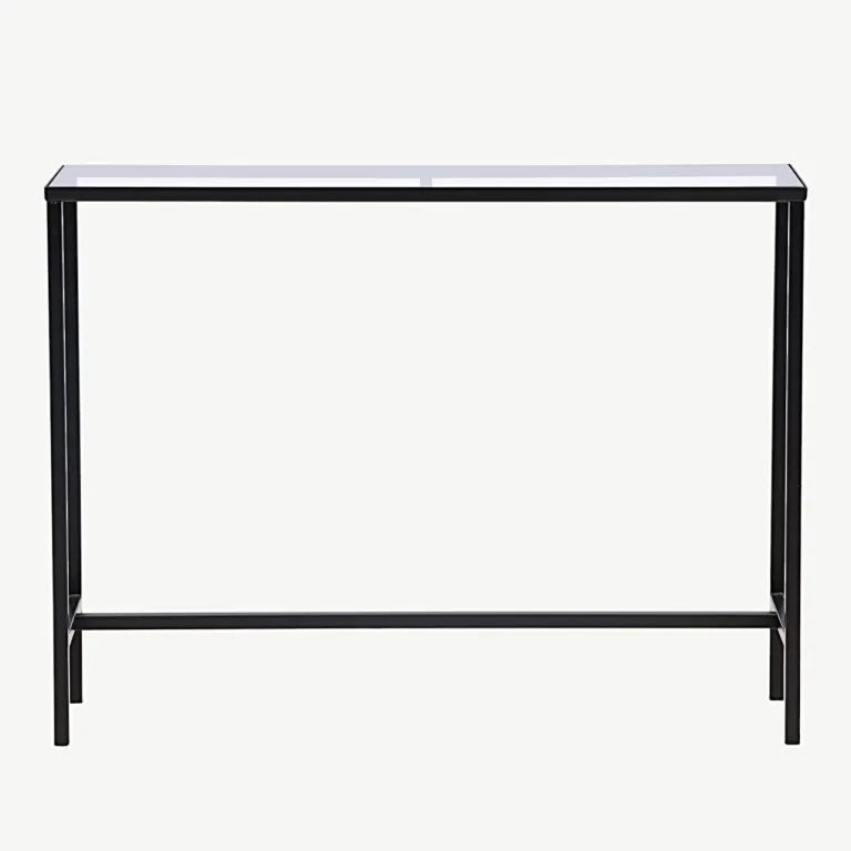 Dipp klaasist abilaud musta terasraamiga (100 × 30 cm) - 18032-111