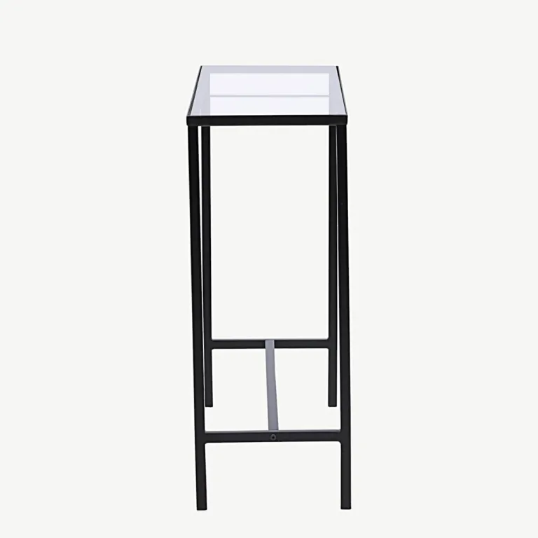 Dipp klaasist abilaud musta terasraamiga (100 × 30 cm) - 18032-111